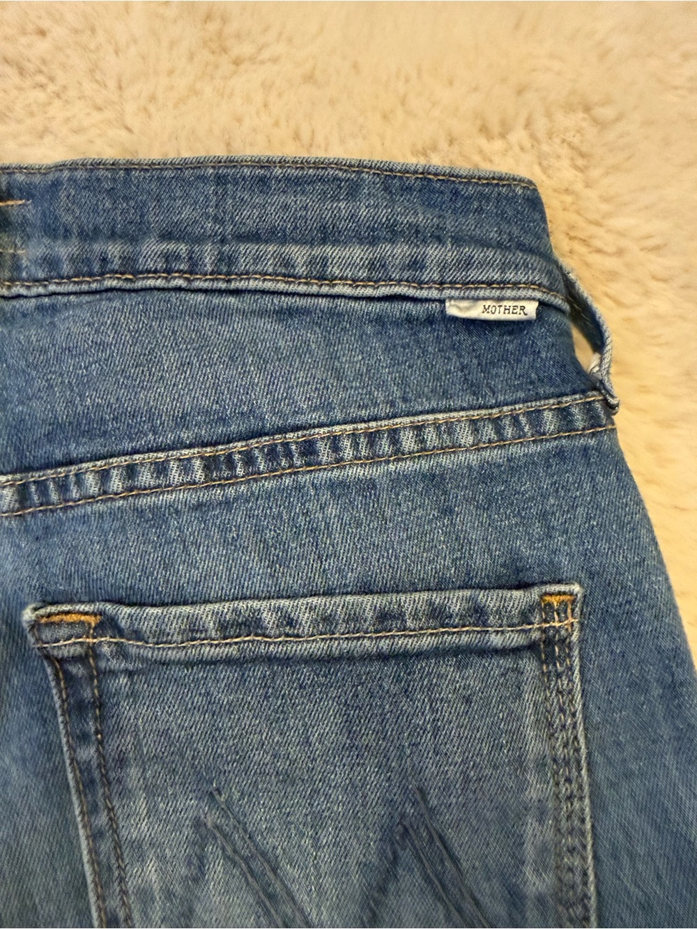 MOTHER Straight Leg Jeans - the mid rise Dazzler ankle fray - Picture 9 of 11